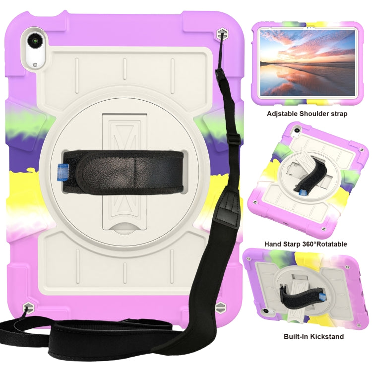 For iPad 2025 / 2022 Silicone Hybrid PC Shockproof Tablet Case with Shoulder Strap(Colorful Purple) - iPad 2025 / 2022 Cases by buy2fix | Online Shopping UK | buy2fix