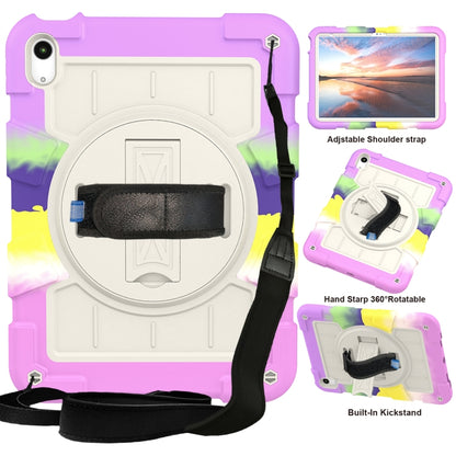 For iPad 2025 / 2022 Silicone Hybrid PC Shockproof Tablet Case with Shoulder Strap(Colorful Purple) - iPad 2025 / 2022 Cases by buy2fix | Online Shopping UK | buy2fix