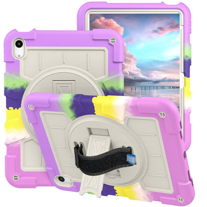 For iPad 2025 / 2022 Silicone Hybrid PC Shockproof Tablet Case with Shoulder Strap(Colorful Purple) - iPad 2025 / 2022 Cases by buy2fix | Online Shopping UK | buy2fix