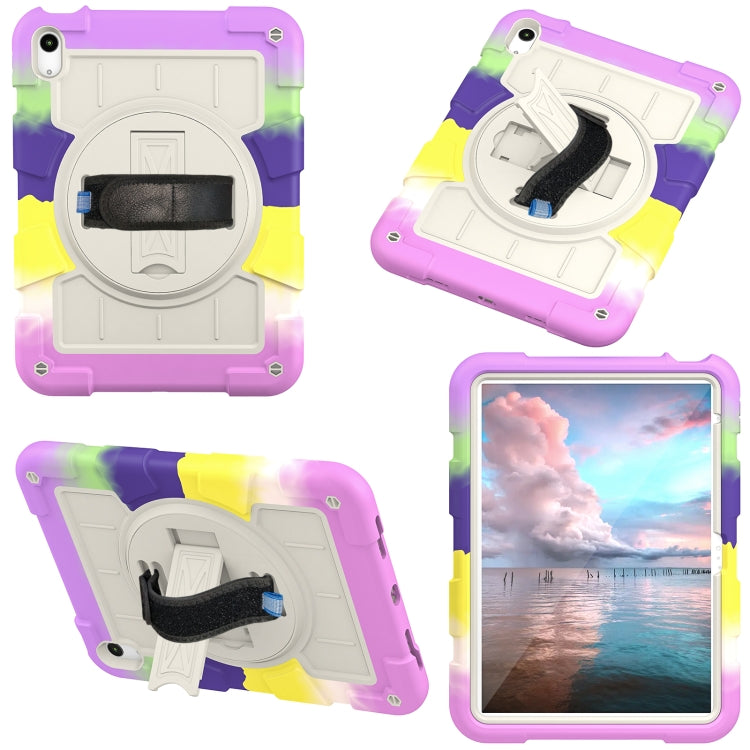 For iPad 2025 / 2022 Silicone Hybrid PC Shockproof Tablet Case with Shoulder Strap(Colorful Purple) - iPad 2025 / 2022 Cases by buy2fix | Online Shopping UK | buy2fix