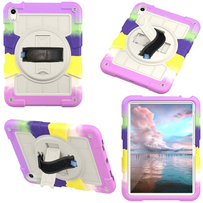 For iPad 2025 / 2022 Silicone Hybrid PC Shockproof Tablet Case with Shoulder Strap(Colorful Purple) - iPad 2025 / 2022 Cases by buy2fix | Online Shopping UK | buy2fix