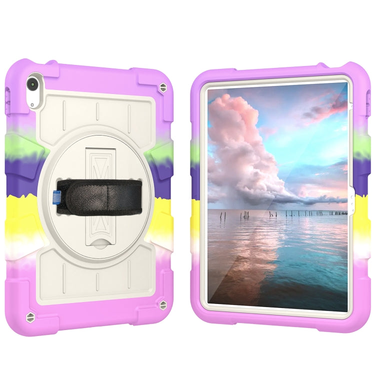 For iPad 2025 / 2022 Silicone Hybrid PC Shockproof Tablet Case with Shoulder Strap(Colorful Purple) - iPad 2025 / 2022 Cases by buy2fix | Online Shopping UK | buy2fix