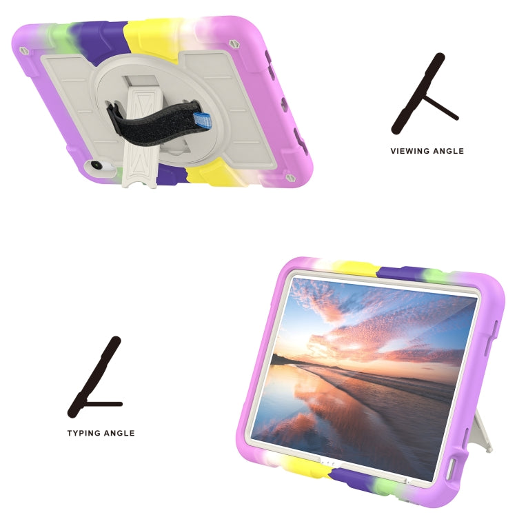 For iPad 2025 / 2022 Silicone Hybrid PC Shockproof Tablet Case with Shoulder Strap(Colorful Purple) - iPad 2025 / 2022 Cases by buy2fix | Online Shopping UK | buy2fix