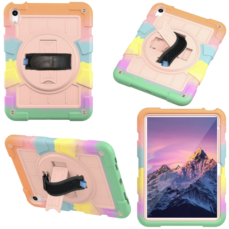 For iPad 2025 / 2022 Silicone Hybrid PC Shockproof Tablet Case with Shoulder Strap(Colorful Gold) - iPad 2025 / 2022 Cases by buy2fix | Online Shopping UK | buy2fix