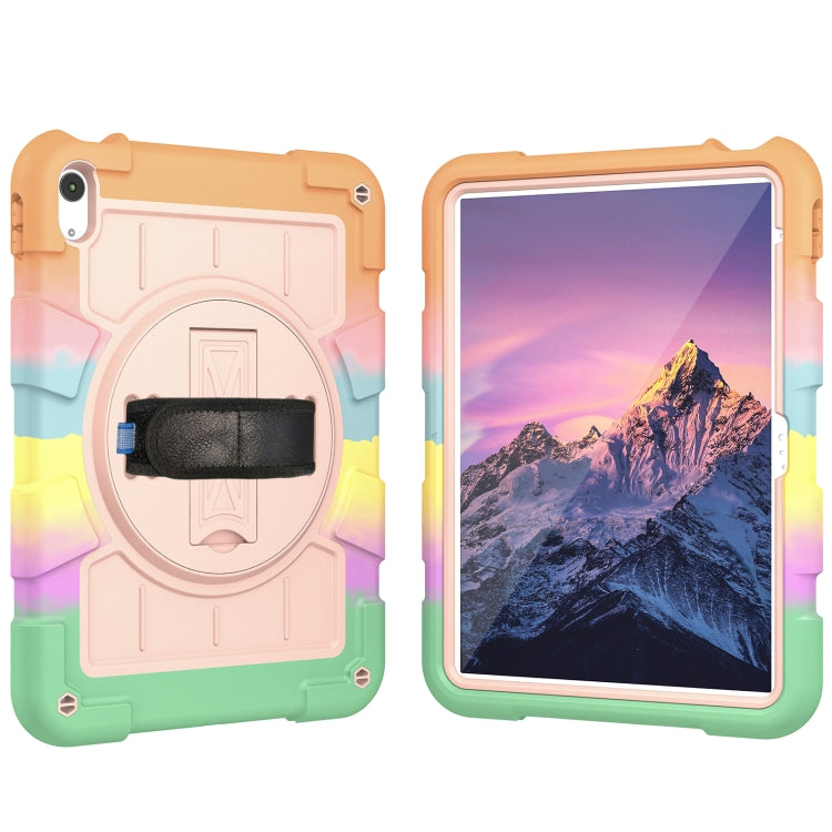For iPad 2025 / 2022 Silicone Hybrid PC Shockproof Tablet Case with Shoulder Strap(Colorful Gold) - iPad 2025 / 2022 Cases by buy2fix | Online Shopping UK | buy2fix