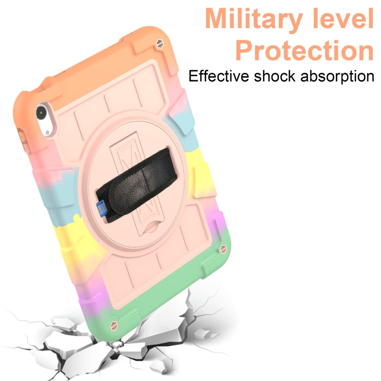 For iPad 2025 / 2022 Silicone Hybrid PC Shockproof Tablet Case with Shoulder Strap(Colorful Gold) - iPad 2025 / 2022 Cases by buy2fix | Online Shopping UK | buy2fix