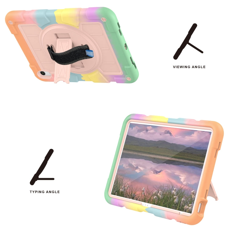 For iPad 2025 / 2022 Silicone Hybrid PC Shockproof Tablet Case with Shoulder Strap(Colorful Gold) - iPad 2025 / 2022 Cases by buy2fix | Online Shopping UK | buy2fix
