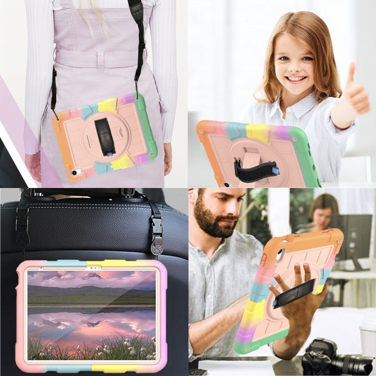 For iPad 2025 / 2022 Silicone Hybrid PC Shockproof Tablet Case with Shoulder Strap(Colorful Gold) - iPad 2025 / 2022 Cases by buy2fix | Online Shopping UK | buy2fix