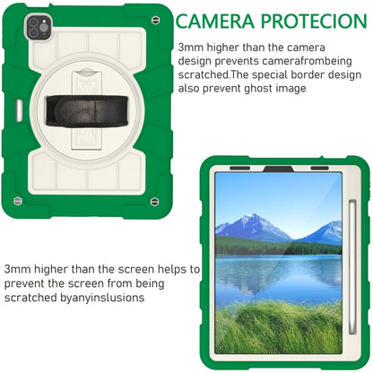 For iPad Pro 11 2018 / 2020 Silicone Hybrid PC Shockproof Tablet Case with Shoulder Strap(Classic Green) - iPad Pro 11 (2020) Cases by buy2fix | Online Shopping UK | buy2fix