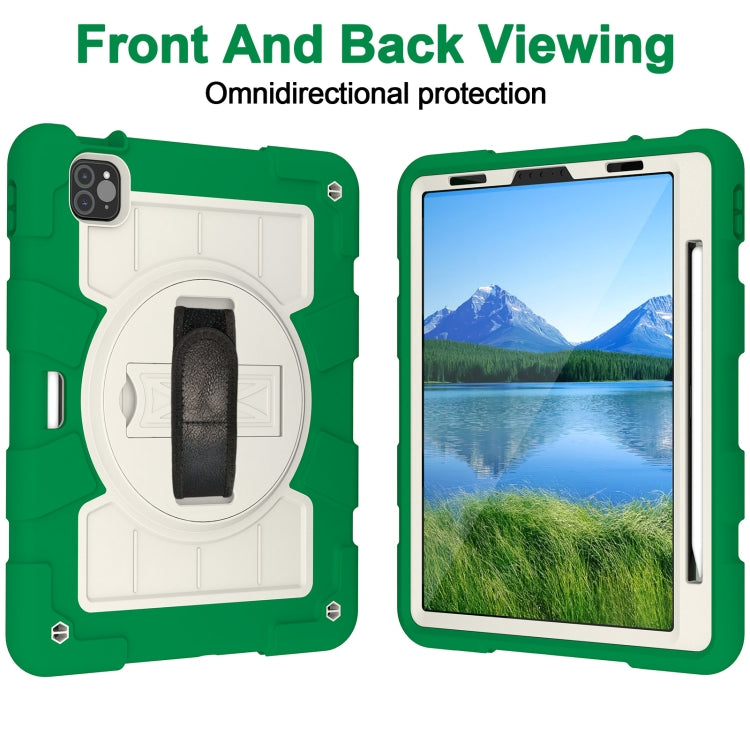 For iPad Pro 11 2018 / 2020 Silicone Hybrid PC Shockproof Tablet Case with Shoulder Strap(Classic Green) - iPad Pro 11 (2020) Cases by buy2fix | Online Shopping UK | buy2fix