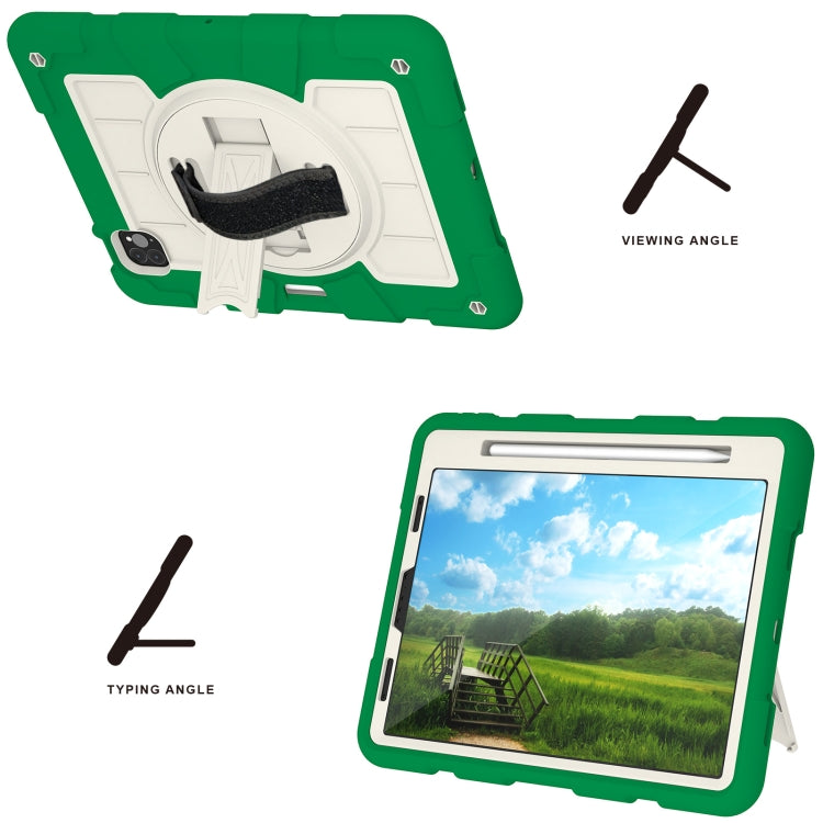 For iPad Pro 11 2018 / 2020 Silicone Hybrid PC Shockproof Tablet Case with Shoulder Strap(Classic Green) - iPad Pro 11 (2020) Cases by buy2fix | Online Shopping UK | buy2fix