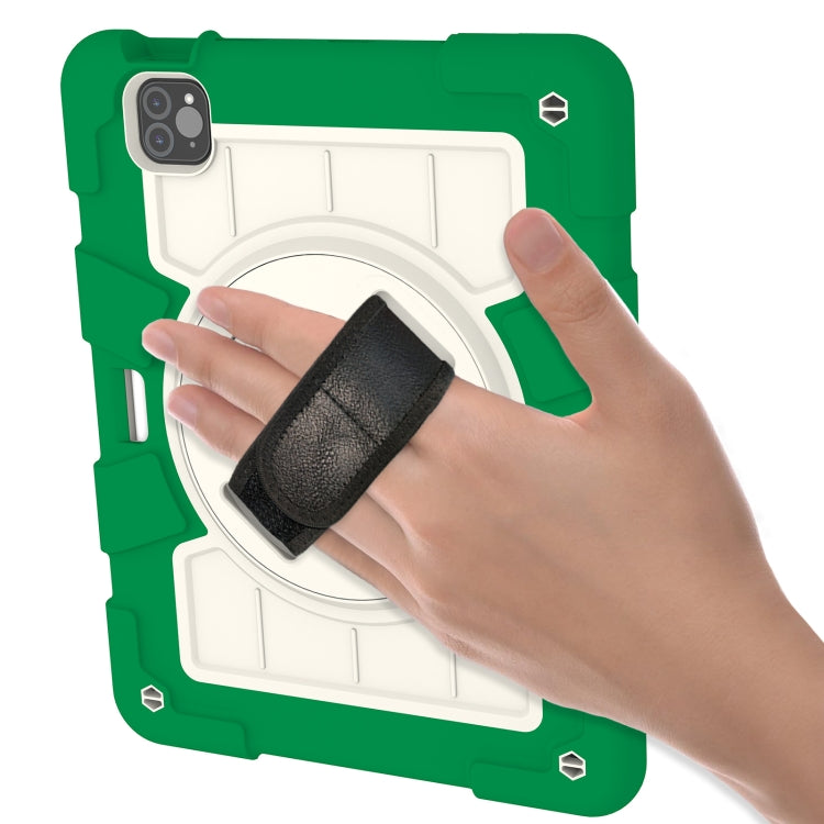 For iPad Pro 11 2018 / 2020 Silicone Hybrid PC Shockproof Tablet Case with Shoulder Strap(Classic Green) - iPad Pro 11 (2020) Cases by buy2fix | Online Shopping UK | buy2fix