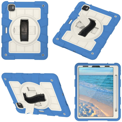 For iPad Pro 11 2018 / 2020 Silicone Hybrid PC Shockproof Tablet Case with Shoulder Strap(Azure Blue) - iPad Pro 11 (2020) Cases by buy2fix | Online Shopping UK | buy2fix