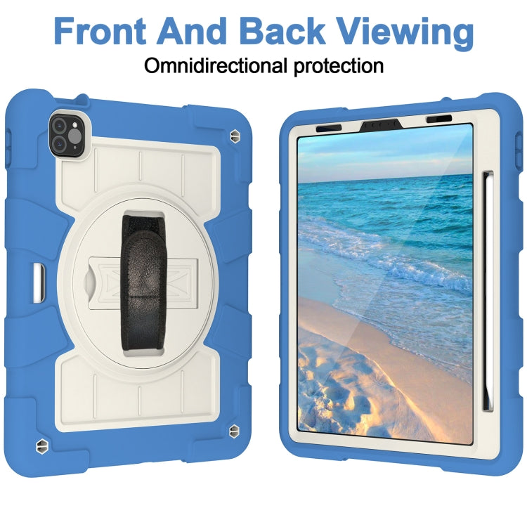 For iPad Pro 11 2018 / 2020 Silicone Hybrid PC Shockproof Tablet Case with Shoulder Strap(Azure Blue) - iPad Pro 11 (2020) Cases by buy2fix | Online Shopping UK | buy2fix