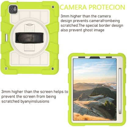For iPad Air 2020 / 2022 10.9 Silicone Hybrid PC Shockproof Tablet Case with Shoulder Strap(Love Birds Green) - iPad Air (2022) / (2020) 10.9 Cases by buy2fix | Online Shopping UK | buy2fix