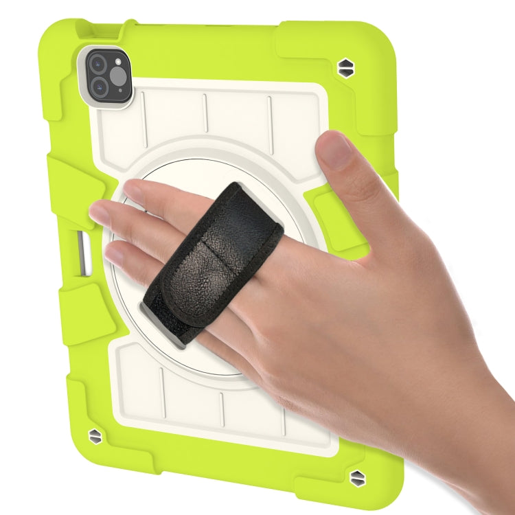 For iPad Air 2020 / 2022 10.9 Silicone Hybrid PC Shockproof Tablet Case with Shoulder Strap(Love Birds Green) - iPad Air (2022) / (2020) 10.9 Cases by buy2fix | Online Shopping UK | buy2fix