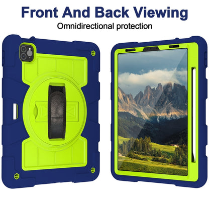 For iPad Air 2020 / 2022 10.9 Silicone Hybrid PC Shockproof Tablet Case with Shoulder Strap(Tibetan Turquoise) - iPad Air (2022) / (2020) 10.9 Cases by buy2fix | Online Shopping UK | buy2fix