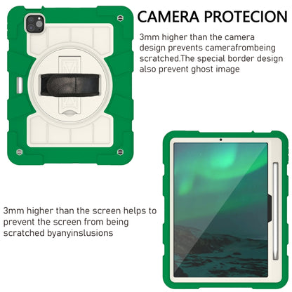 For iPad Air 11 2025 / 2024 Silicone Hybrid PC Shockproof Tablet Case with Shoulder Strap(Classic Green) - iPad Air 11 2025 / 2024 Cases by buy2fix | Online Shopping UK | buy2fix