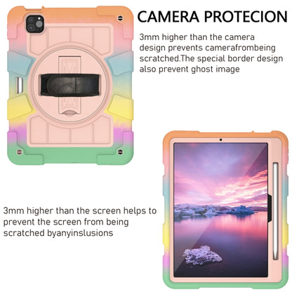 For iPad Air 11 2025 / 2024 Silicone Hybrid PC Shockproof Tablet Case with Shoulder Strap(Colorful Gold) - iPad Air 11 2025 / 2024 Cases by buy2fix | Online Shopping UK | buy2fix