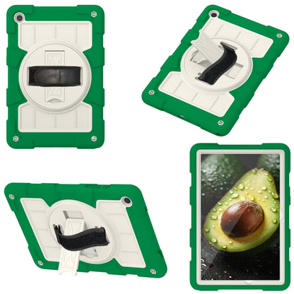 For Samsung Galaxy Tab A9+ Silicone Hybrid PC Shockproof Tablet Case with Shoulder Strap(Classic Green) - Galaxy Tab A9+ by buy2fix | Online Shopping UK | buy2fix