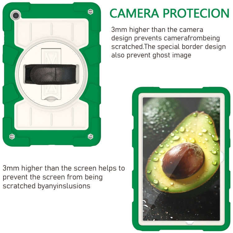 For Samsung Galaxy Tab A9+ Silicone Hybrid PC Shockproof Tablet Case with Shoulder Strap(Classic Green) - Galaxy Tab A9+ by buy2fix | Online Shopping UK | buy2fix