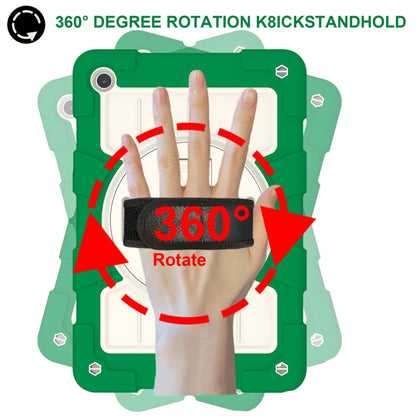 For Samsung Galaxy Tab A9+ Silicone Hybrid PC Shockproof Tablet Case with Shoulder Strap(Classic Green) - Galaxy Tab A9+ by buy2fix | Online Shopping UK | buy2fix