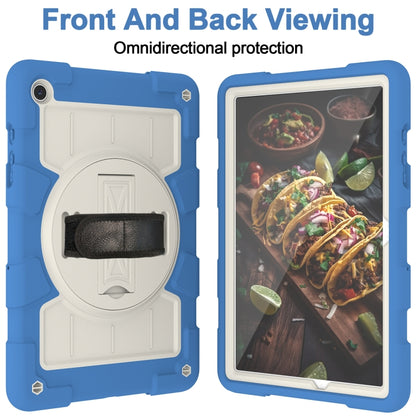 For Samsung Galaxy Tab A9+ Silicone Hybrid PC Shockproof Tablet Case with Shoulder Strap(Azure Blue) - Galaxy Tab A9+ by buy2fix | Online Shopping UK | buy2fix