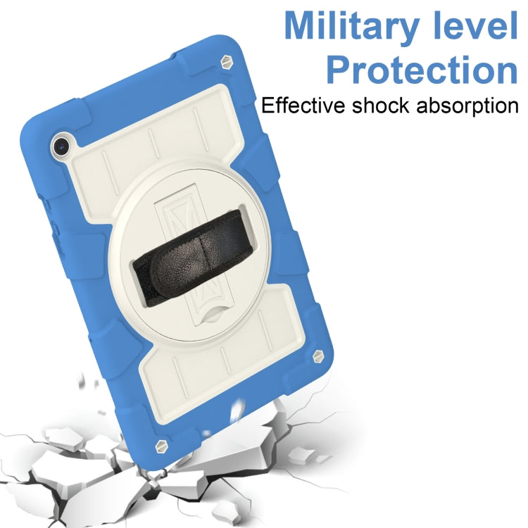 For Samsung Galaxy Tab A9+ Silicone Hybrid PC Shockproof Tablet Case with Shoulder Strap(Azure Blue) - Galaxy Tab A9+ by buy2fix | Online Shopping UK | buy2fix