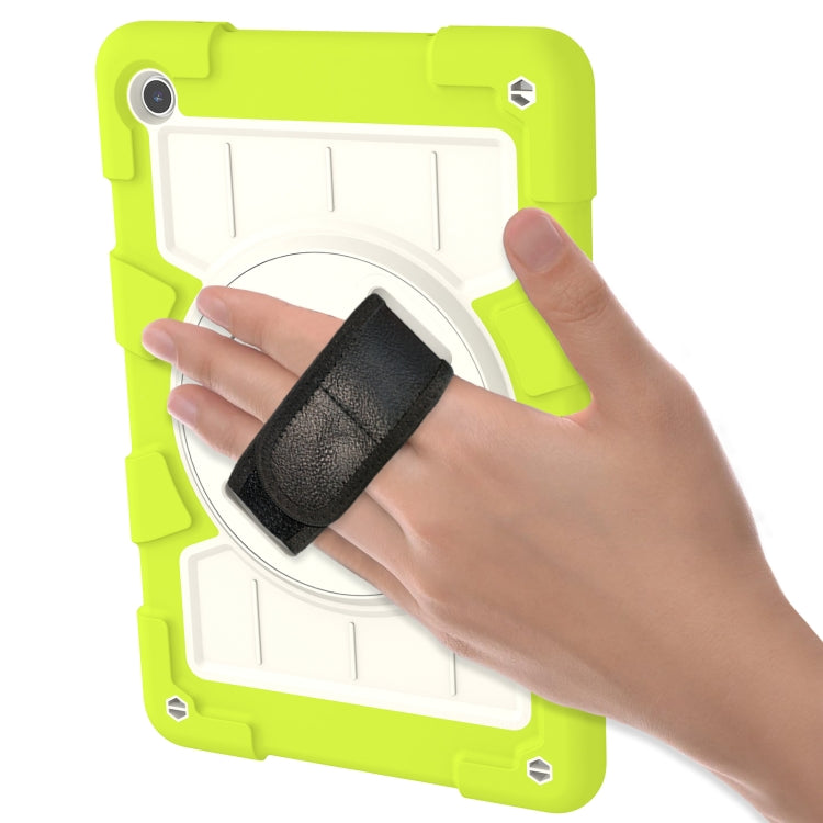 For Samsung Galaxy Tab A9+ Silicone Hybrid PC Shockproof Tablet Case with Shoulder Strap(Love Birds Green) - Galaxy Tab A9+ by buy2fix | Online Shopping UK | buy2fix