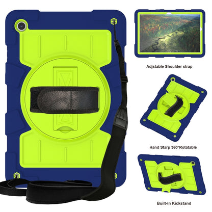 For Samsung Galaxy Tab A9+ Silicone Hybrid PC Shockproof Tablet Case with Shoulder Strap(Tibetan Turquoise) - Galaxy Tab A9+ by buy2fix | Online Shopping UK | buy2fix