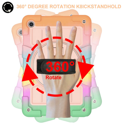 For Samsung Galaxy Tab A9+ Silicone Hybrid PC Shockproof Tablet Case with Shoulder Strap(Colorful Gold) - Galaxy Tab A9+ by buy2fix | Online Shopping UK | buy2fix