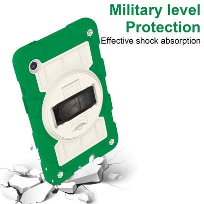 For Samsung Galaxy Tab A9 X110/X115 Silicone Hybrid PC Shockproof Tablet Case with Shoulder Strap(Classic Green) - Galaxy Tab A9 by buy2fix | Online Shopping UK | buy2fix