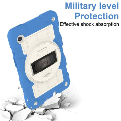 For Samsung Galaxy Tab A9 X110/X115 Silicone Hybrid PC Shockproof Tablet Case with Shoulder Strap(Azure Blue) - Galaxy Tab A9 by buy2fix | Online Shopping UK | buy2fix