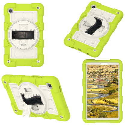 For Samsung Galaxy Tab A9 X110/X115 Silicone Hybrid PC Shockproof Tablet Case with Shoulder Strap(Love Birds Green) - Galaxy Tab A9 by buy2fix | Online Shopping UK | buy2fix