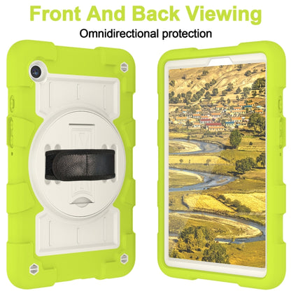 For Samsung Galaxy Tab A9 X110/X115 Silicone Hybrid PC Shockproof Tablet Case with Shoulder Strap(Love Birds Green) - Galaxy Tab A9 by buy2fix | Online Shopping UK | buy2fix