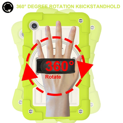 For Samsung Galaxy Tab A9 X110/X115 Silicone Hybrid PC Shockproof Tablet Case with Shoulder Strap(Love Birds Green) - Galaxy Tab A9 by buy2fix | Online Shopping UK | buy2fix