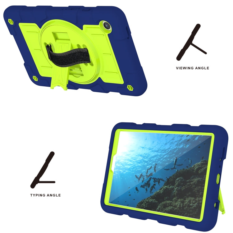 For Samsung Galaxy Tab A9 X110/X115 Silicone Hybrid PC Shockproof Tablet Case with Shoulder Strap(Tibetan Turquoise) - Galaxy Tab A9 by buy2fix | Online Shopping UK | buy2fix