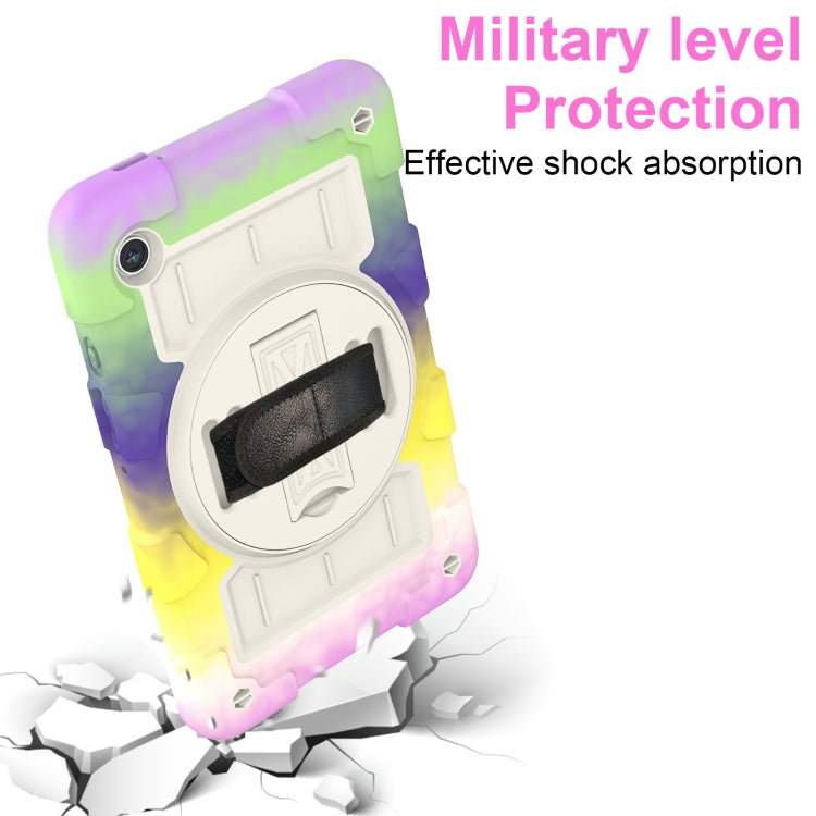 For Samsung Galaxy Tab A9 X110/X115 Silicone Hybrid PC Shockproof Tablet Case with Shoulder Strap(Colorful Purple) - Galaxy Tab A9 by buy2fix | Online Shopping UK | buy2fix