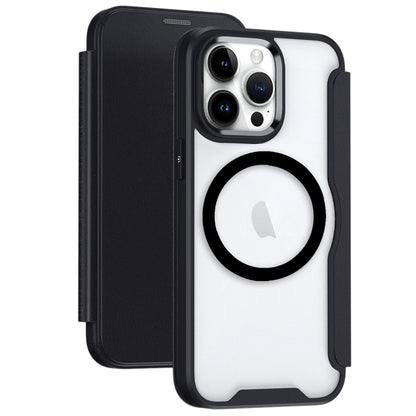 For iPhone 12 Pro RFID Blocking Adsorption Flip MagSafe Leather Phone Case(Black) - iPhone 12 / 12 Pro Cases by buy2fix | Online Shopping UK | buy2fix