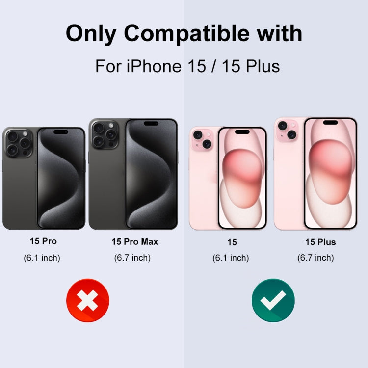 For iPhone 15 / 15 Plus NORTHJO Camera Lens Protector Tempered Glass Bling Glitter Metal Ring Film(Pink) - iPhone 15 Tempered Glass by NORTHJO | Online Shopping UK | buy2fix