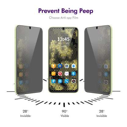For Samsung Galaxy A06 4G 2pcs ENKAY Hat-Prince 28 Degree Anti-peeping Privacy Tempered Glass Film - Galaxy Tempered Glass by ENKAY | Online Shopping UK | buy2fix