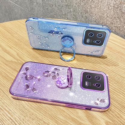For Xiaomi 13 Gradient Glitter Immortal Flower Ring All-inclusive Phone Case(Pink) - Xiaomi Cases by buy2fix | Online Shopping UK | buy2fix