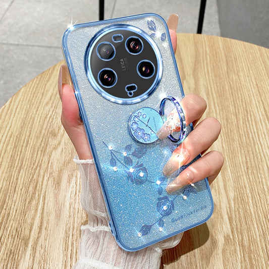For Xiaomi 13 Ultra Gradient Glitter Immortal Flower Ring All-inclusive Phone Case(Purple) - Xiaomi Cases by buy2fix | Online Shopping UK | buy2fix