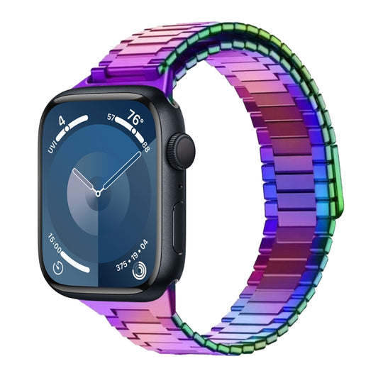 For Apple Watch Series 9 41mm Bamboo Magnetic Stainless Steel Metal Watch Strap(Color) by buy2fix