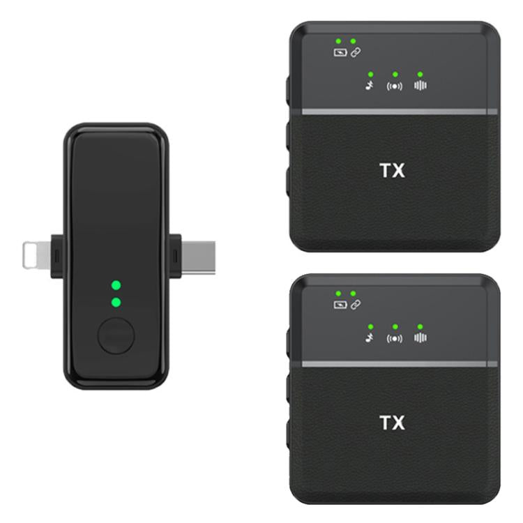 SX31 3 in 1 Lavalier 2.4G Wireless Noise Reduction Mic with Dual Transmitter + Receiver by buy2fix