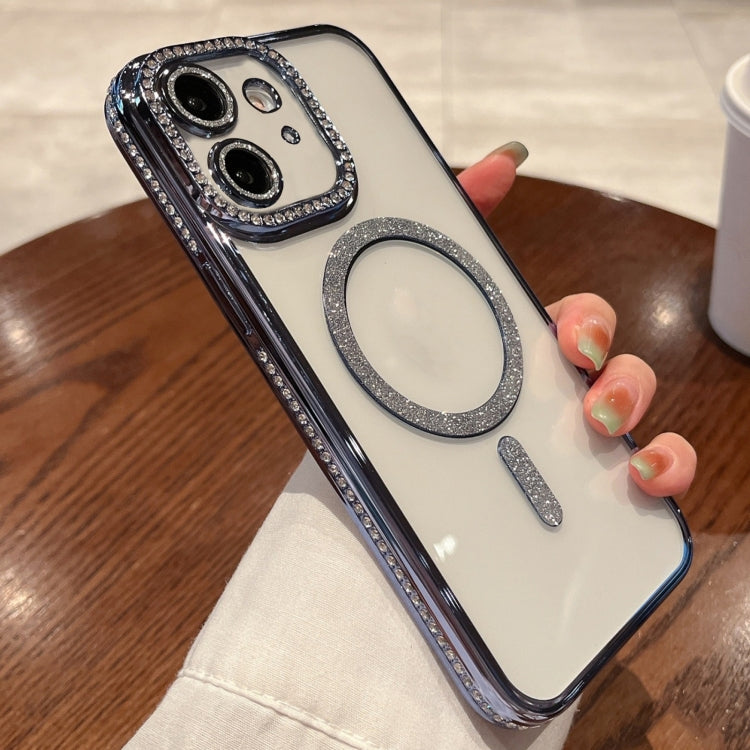 For iPhone 11 Diamond Plated MagSafe TPU Phone Case(Blue) by buy2fix