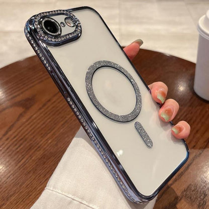 For iPhone 16e Diamond Plated MagSafe TPU Phone Case(Blue) - iPhone 16e Cases by buy2fix | Online Shopping UK | buy2fix
