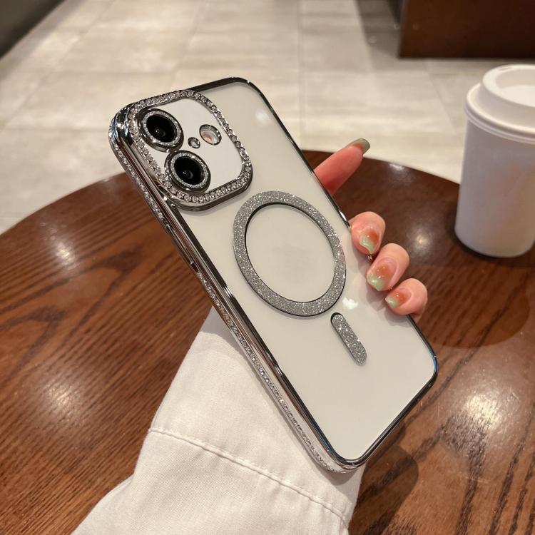 For iPhone 17 Diamond Plated MagSafe TPU Phone Case(Silver) - iPhone 17 Cases by buy2fix | Online Shopping UK | buy2fix