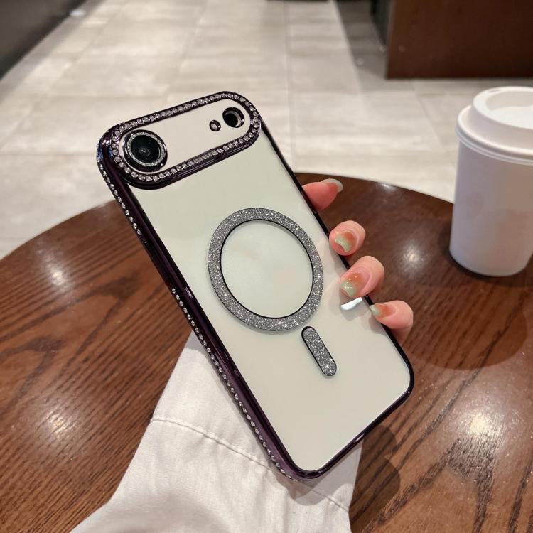 For iPhone Air Diamond Plated MagSafe TPU Phone Case(Purple) - iPhone Air Cases by buy2fix | Online Shopping UK | buy2fix