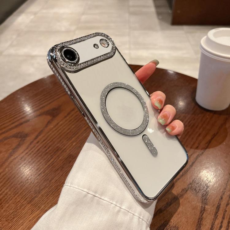 For iPhone Air Diamond Plated MagSafe TPU Phone Case(Silver) - iPhone Air Cases by buy2fix | Online Shopping UK | buy2fix